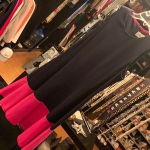 Navy and pink bottom dress